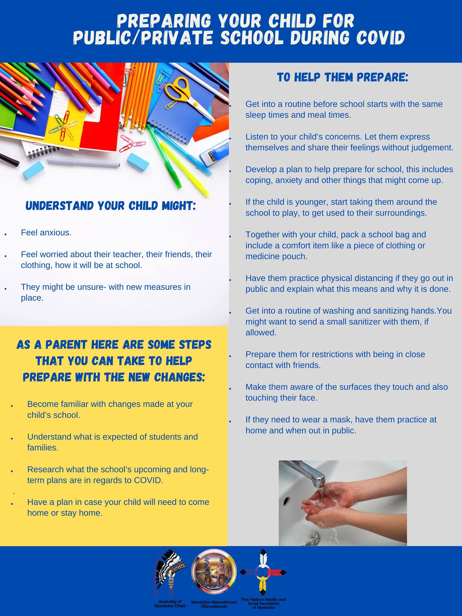 Information on returning to public and private school during COVID